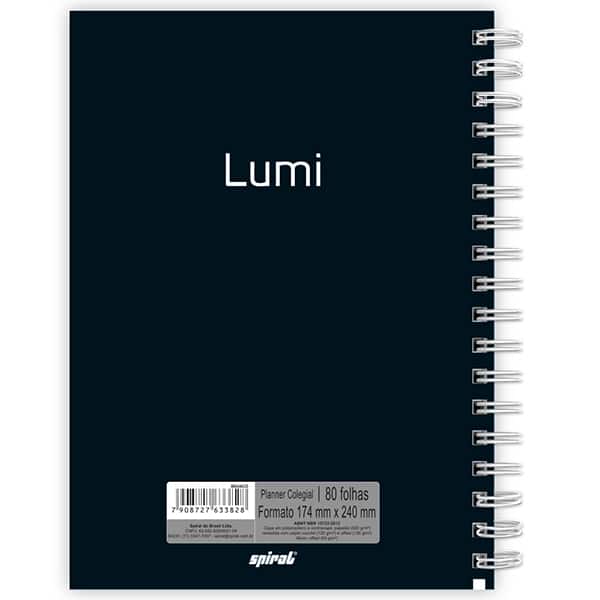 Planner colegial 174x240mm Lumi bc c/espiral 2633828 Spiral Lumi PT 1 UN