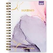 Planner Colegial 2026, Marmo, 80 Folhas com espiral, 2635242, Spiral Mrm - PT 1 UN