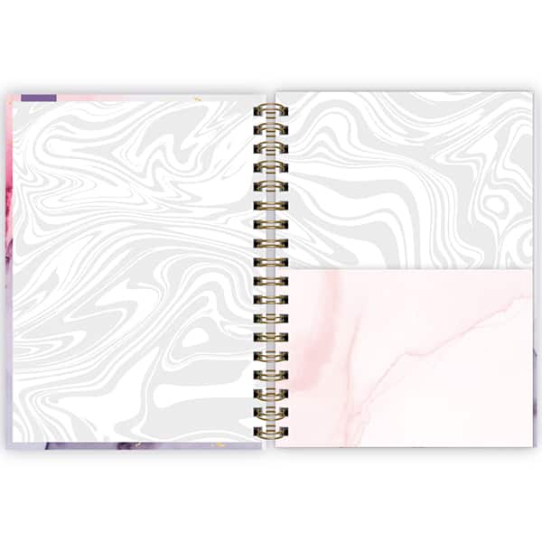 Planner Colegial 2026, Marmo, 80 Folhas com espiral, 2635242, Spiral Mrm - PT 1 UN