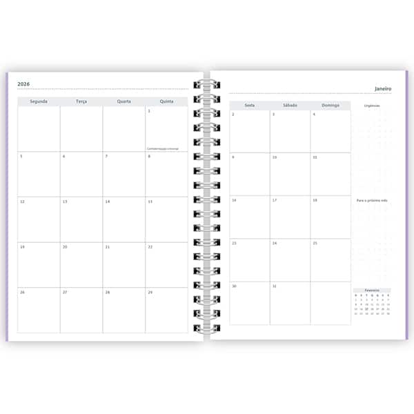 Planner colegial 174x240mm Sooth lil c/esp. 2633842 Spiral Soot PT 1 UN