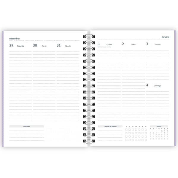 Planner colegial 174x240mm Sooth lil c/esp. 2633842 Spiral Soot PT 1 UN