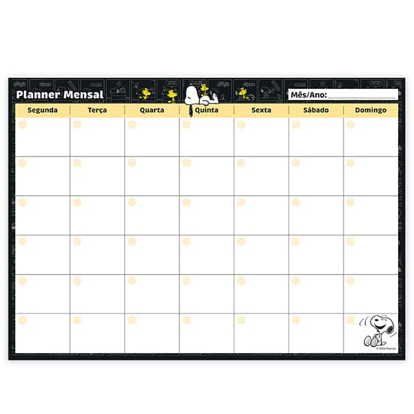 Planner Mensal Snoopy, 24 folhas, 280mm x 214mm, 2751273, Spiral Sno - PT 1 UN Planner Mensal Snoopy, 24 folhas, 280mm x 214mm, 2751273, Spiral Sno - PT 1 UN