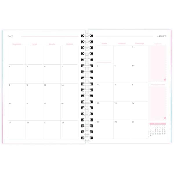 Planner Colegial 2027 Flutter, 80 Folhas, Capa Dura, 2751327, Spiral Flu - PT 1 UN Planner Colegial 2027 Flutter, 80 Folhas, Capa Dura, 2751327, Spiral Flu - PT 1 UN