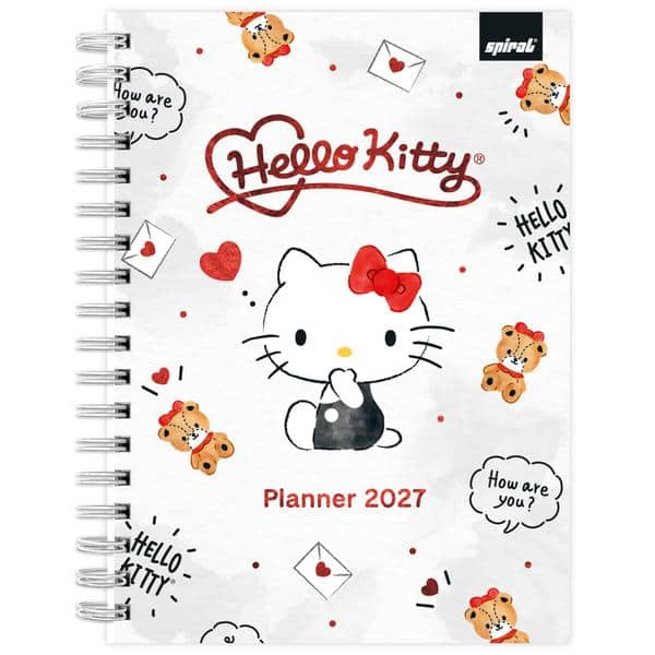 Planner Colegial 2027 Hello Kitty, 80 Folhas, Capa Dura, 2751341, Spiral Hki - PT 1 UN Planner Colegial 2027 Hello Kitty, 80 Folhas, Capa Dura, 2751341, Spiral Hki - PT 1 UN
