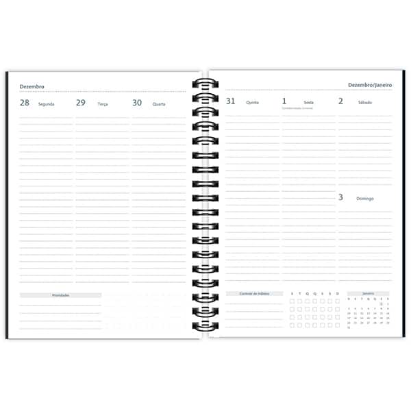 Planner Colegial 2026, Lumi, Preto, 80 Folhas, Capa de polipropileno, 2749232, Spiral Lumi - PT 1 UN Planner Colegial 2026, Lumi, Preto, 80 Folhas, Capa de polipropileno, 2749232, Spiral Lumi - PT 1 UN