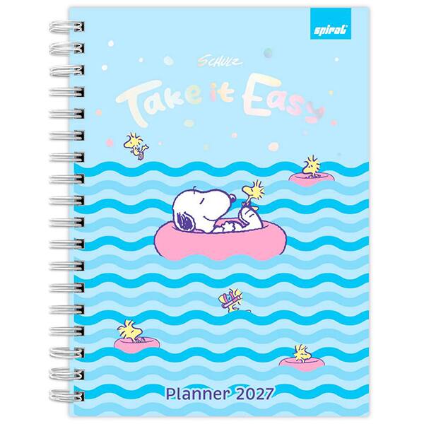 Planner Colegial 2027 Snoopy, 80 Folhas, Capa Dura, 2751372, Spiral Sno - PT 1 UN