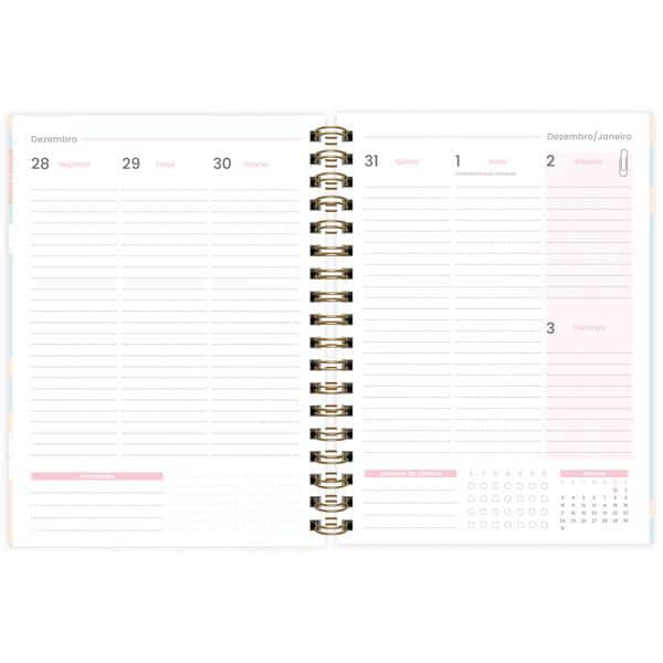 Planner Colegial 2027 Stitch e Angel, 80 Folhas, Capa Dura, 2751389, Spiral Ds - PT 1 UN