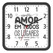 Relógio de Parede 22cm, Branco, 119084021, Herweg - CX 1 UN