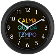 Relógio de Parede 24,5cm, Calma que dá tempo, 119075034, Herweg - CX 1 UN