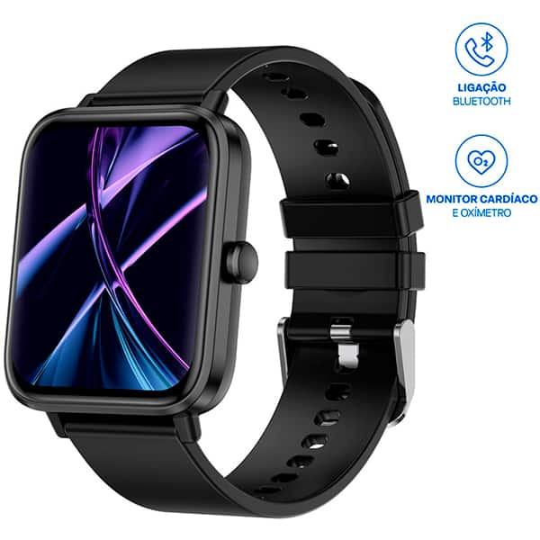 Smartwatch L2, Proteção IP67, Preto, WR202, Multi - CX 1 UN