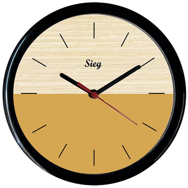 Relógio de Parede plástico 24cm, Ocre, Sieg - CX 1 UN