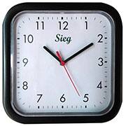 Relógio de Parede plástico 25cm preto c/ branco 2300-01 Sieg CX 1 UN