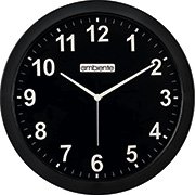 Relógio de Parede 26cm plástico preto 6126-034 Herweg CX 1 UN