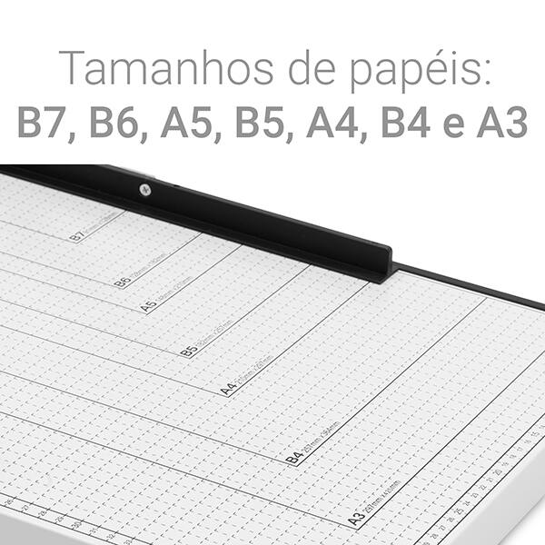 Guilhotina de papel, (460mm), até 10 folhas com base, 410 x 655mm, 829-2, Spiral - CX 1 UN Guilhotina de papel, (460mm), até 10 folhas com base, 410 x 655mm, 829-2, Spiral - CX 1 UN