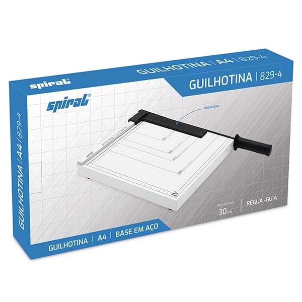 Guilhotina de papel, (300mm), até 10 folhas com base, 270 x 470mm, 829-4, Spiral - CX 1 UN