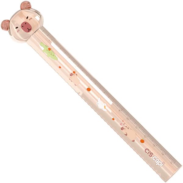 Régua escolar em poliestireno, 15cm, Capivara, Cis - BT 1 UN Régua escolar em poliestireno, 15cm, Capivara, Cis - BT 1 UN