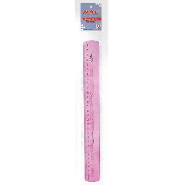 Régua 30cm flexível rosa 10270048 Maxcril UN 1 UN