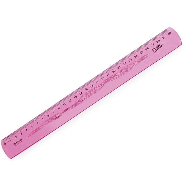 Régua 30cm flexível rosa 10270048 Maxcril UN 1 UN