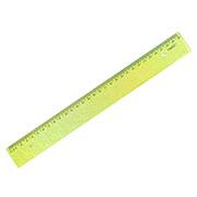 Régua em poliestireno 30 cm, Glitter, New line, Amarela, 10270121, Maxcril - PT 1 UN