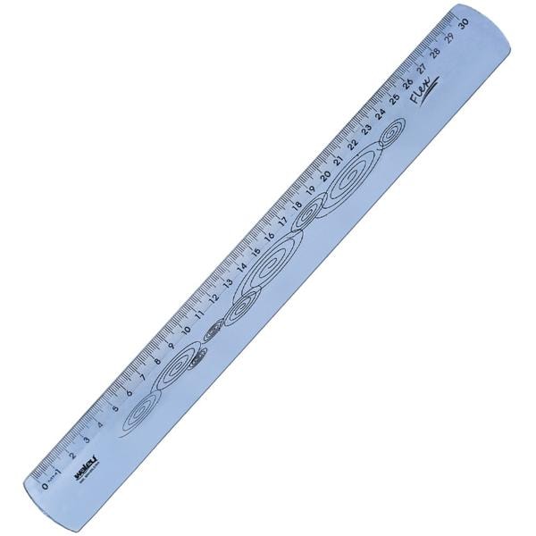 Régua 30cm azul flexível Maxcril PT 1 UN