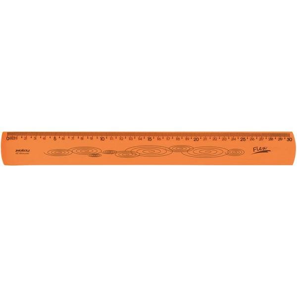 Régua 30cm laranja flexível 10270056 Maxcril PT 1 UN