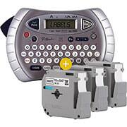 Rotulador eletrônico cinza com 3 fitas PT70BMBP Brother - CX 1 UN Rotulador eletrônico cinza com 3 fitas PT70BMBP Brother - CX 1 UN