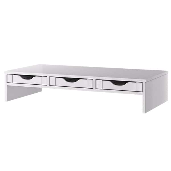 Suporte p/monitor c/3 gavetas branco 3513 Souza & Cia CX 1 UN