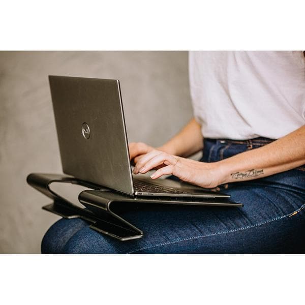 Suporte para notebook lapcomfort, com suporte para celular, Preto, 08770, Octoo - CX 1 UN