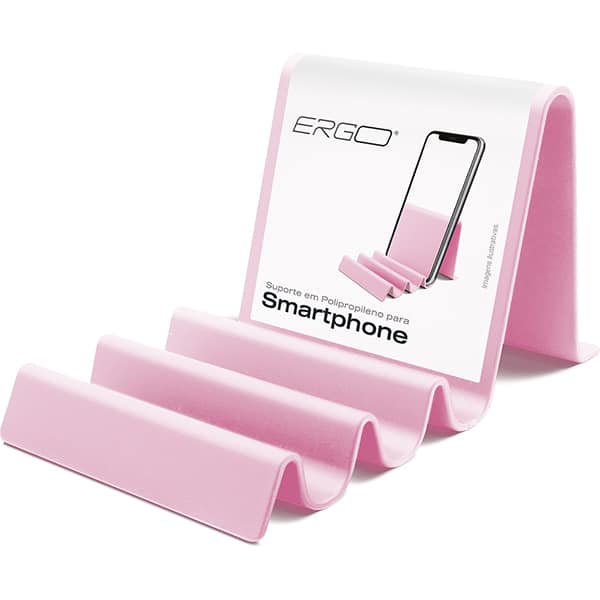 Suporte para Smartphone plástico, Rosa, PHP2, Ergo - 1 UN