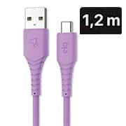 Cabo USB para Tipo-C, emborrachado, 1,2M, Roxo, TC12X, Elg - UN 1 UN