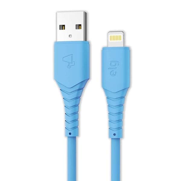 Cabo USB para lightning, emborrachado, 1,2m, Azul, L812T, Elg - 1 UN