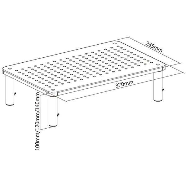 Suporte para monitor de mesa, Preto, DSK01, Elg - CX 1 UN