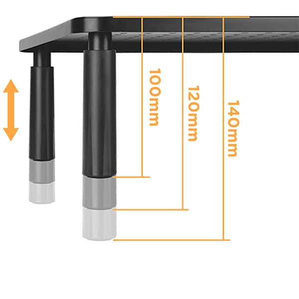 Suporte para monitor de mesa com gaveta, Preto, SM087, Elg - CX 1 UN