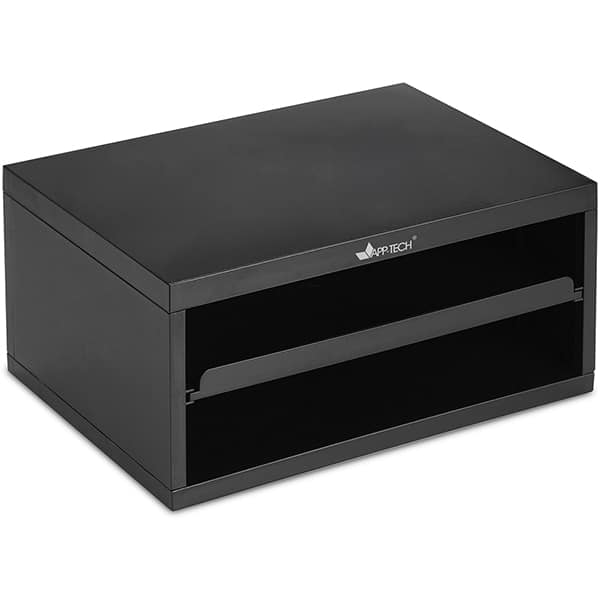 Suporte para monitor duplo com gaveta, Preto, LZ-701, App-tech - CX 1 UN