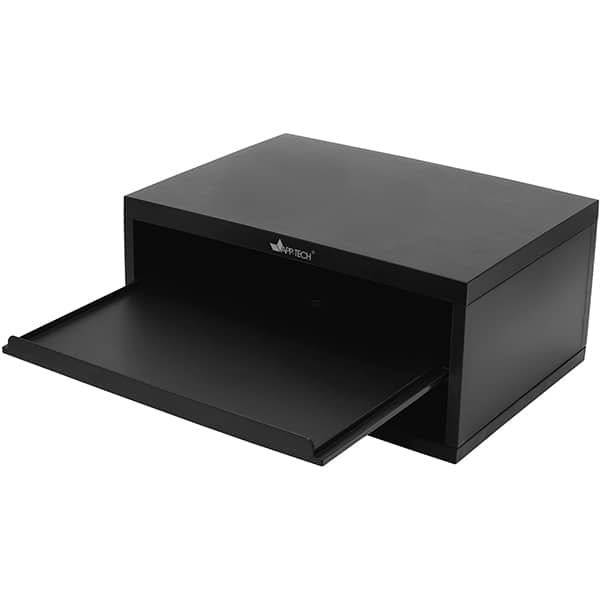 Suporte para monitor duplo com gaveta, Preto, LZ-701, App-tech - CX 1 UN