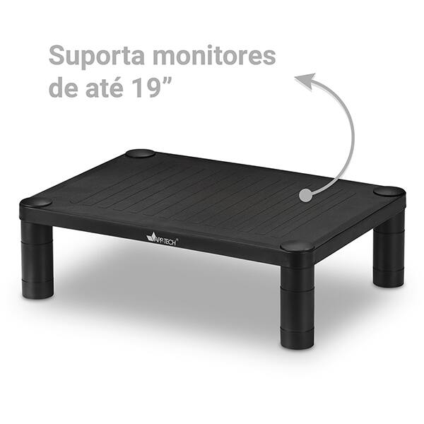 Suporte para monitor retangular, Preto, LZ-3701, App-Tech - CX 1 UN