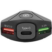 Carregador veicular com 3 portas, 3.0/3.5A/Tipo-C, Gshield - CX 1 UN Carregador veicular com 3 portas, 3.0/3.5A/Tipo-C, Gshield - CX 1 UN
