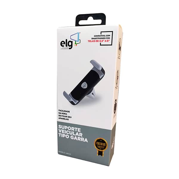 Suporte veicular de saída de ar p/Smartphones HECH-01 Elg CX 1 UN Suporte veicular de saída de ar p/Smartphones HECH-01 Elg CX 1 UN