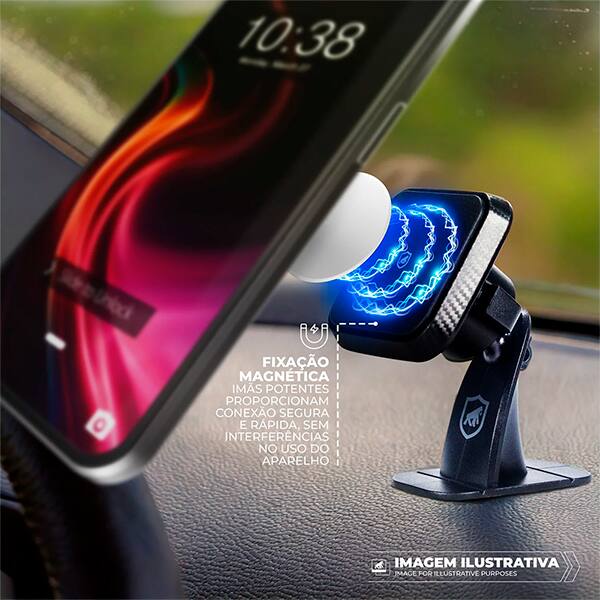 Suporte veicular magnético para Smartphone, GS-10923, Gshield - CX 1 UN
