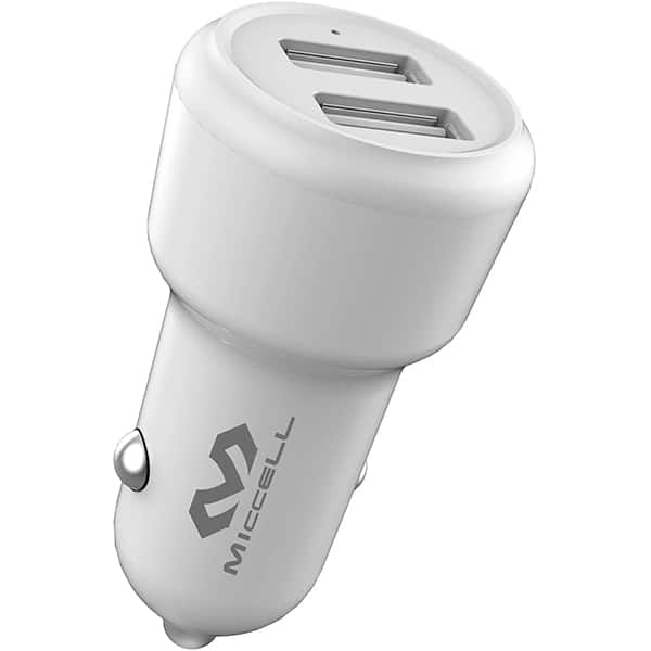Carregador veicular com 2 portas USB, Branco, VQ-C03 74675, Letron - CX 1 UN Carregador veicular com 2 portas USB, Branco, VQ-C03 74675, Letron - CX 1 UN