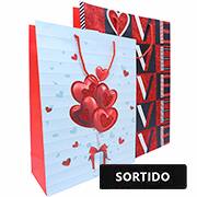 Sacola para presente 30x12x41,5cm Coração sortido 14963 Make+ PT 1 UN
