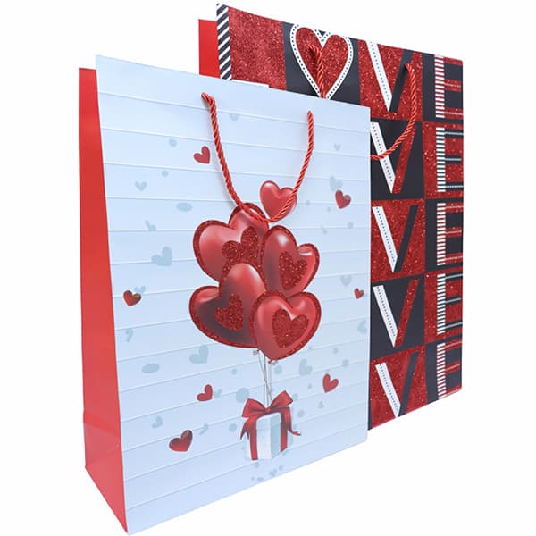 Sacola para presente 30x12x41,5cm Coração sortido 14963 Make+ PT 1 UN