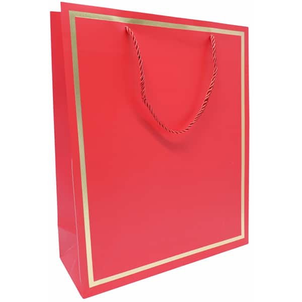 Sacola para presente Luxo, 30cm x 12cm x 41,5cm, Vermelha, 14954, Make+ - PT 1 UN