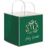 Sacola para Presente Panetone, 33cm x 28cm x 17cm, Verde, 14002357, Make+ - PT 1 UN