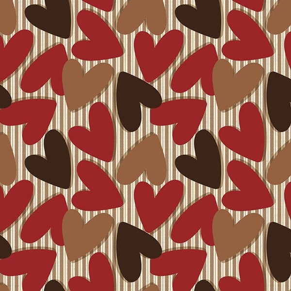 Saco para presente Perolizado, 30 x 45cm, Corações, Cromus - PT 50 UN