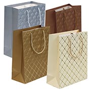 Sacola para presente, 18 x 23 x 10cm, textura gold, Sortido, 18565, Yazi - UN 1 UN