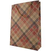 Sacola para presente Kraft decorada, 33 x 24 x 8cm, 28837, Yazi - PT 1 UN