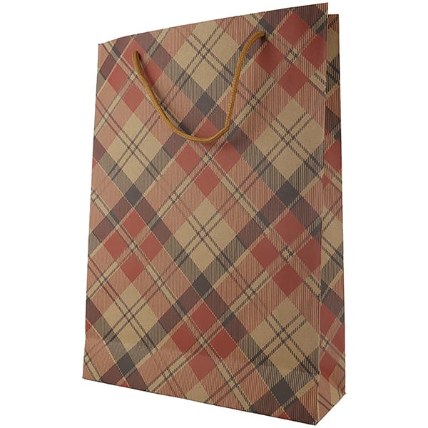 Sacola para presente 33x24x8cm Kraft decorada 28837 Yazi PT 1 UN