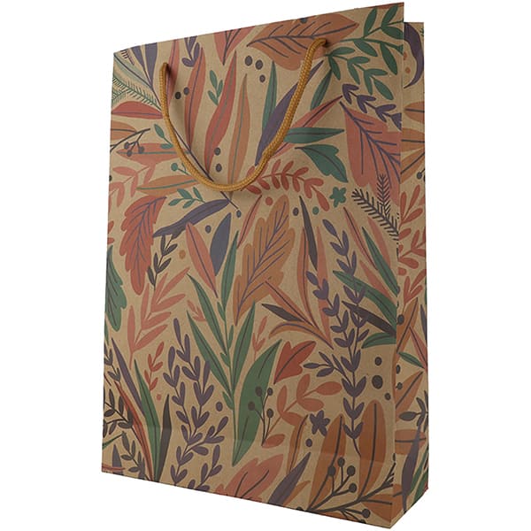 Sacola para presente 33x24x8cm Kraft decorada 28837 Yazi PT 1 UN