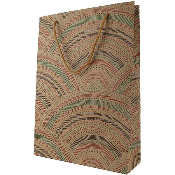 Sacola para presente 33x24x8cm Kraft decorada 28837 Yazi PT 1 UN